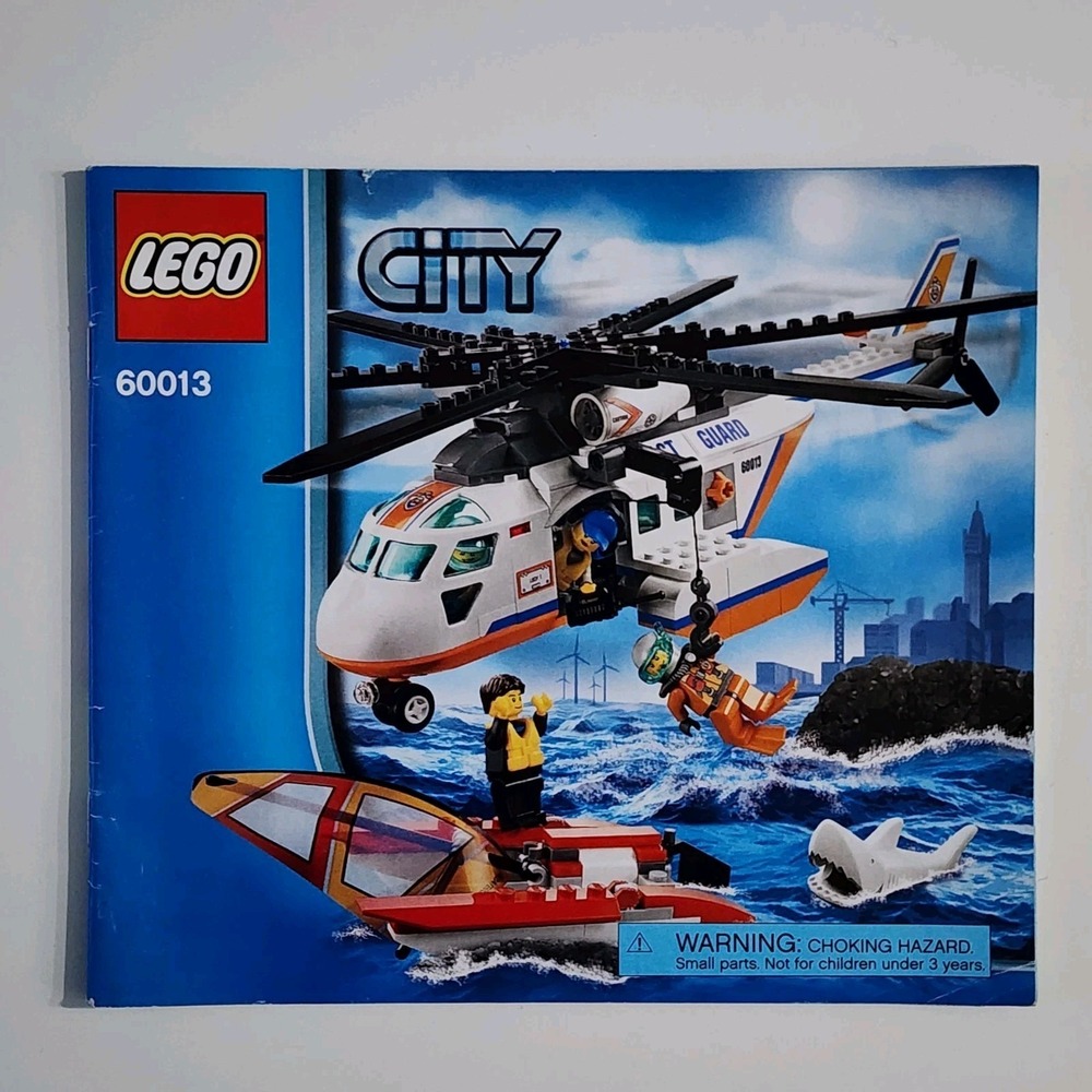 LEGO City 60013 Coast Guard Helicopter Instruction Manual Only Booklet No Bricks